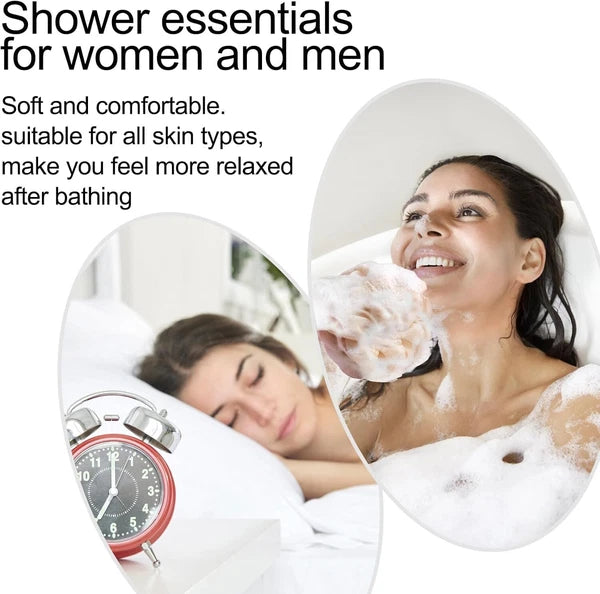 4 Pack Soft Loofa Exfoliating Body Scrubber Mesh Shower 50g/pcs