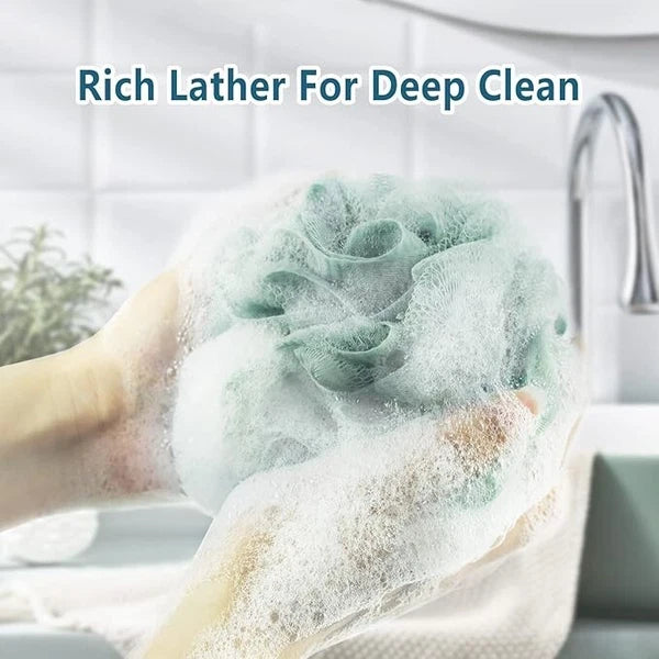 3x Shower Loofah Bath Sponge 70g/pcs Exfoliating Mesh Ball Shower Puff