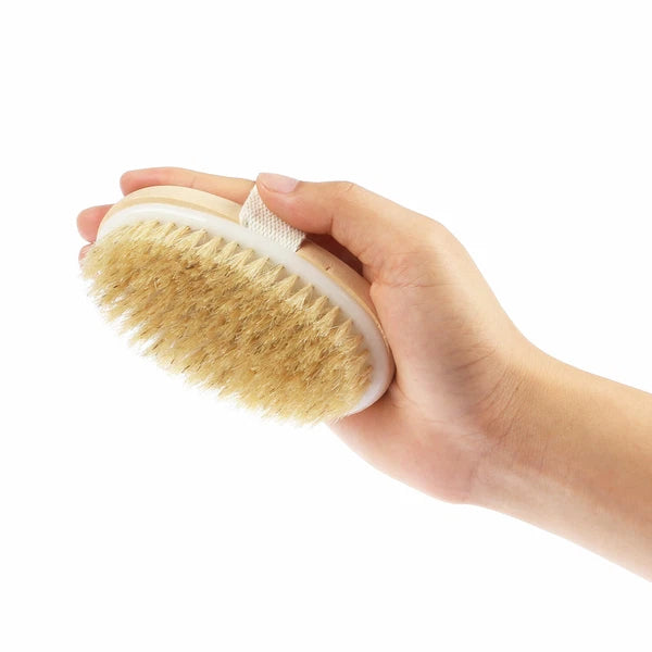 Natural Wooden 15" Bath Shower Body Back Brush Spa Scrubber With Long Handle US