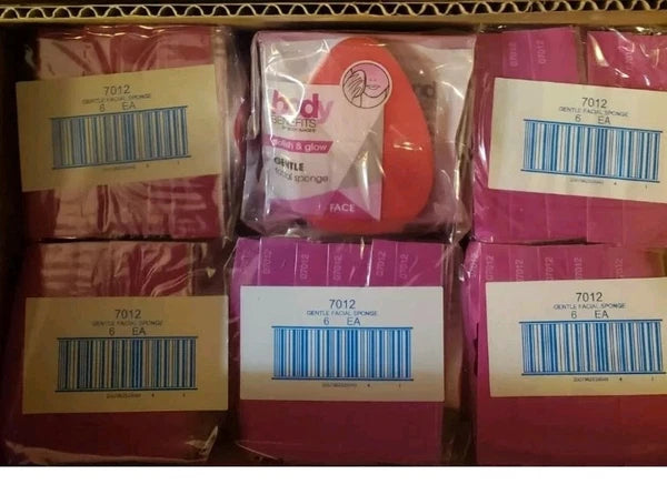 Face Sponges Exfoliate Double Sided 36 Ct New