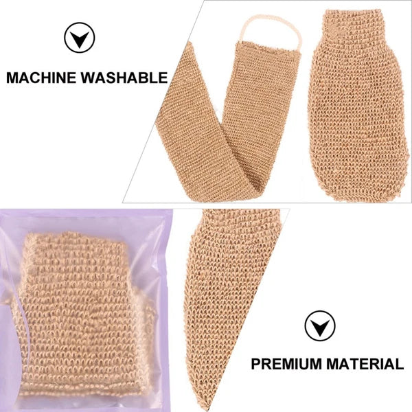 2Pcs Exfoliating Body Brush Glove Bath Scrubber for Smooth Skin
