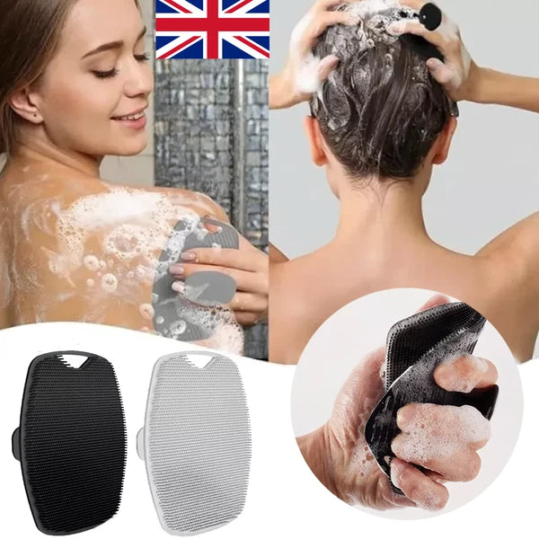 Mens Silicone Body Scrubber Shower Cleansing Brush Exfoliating Deep Clean Tool