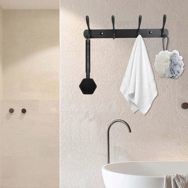 Adjustable Long Handle Silicone Shower Brush, Hexagonal Telescopic Back Scrubber
