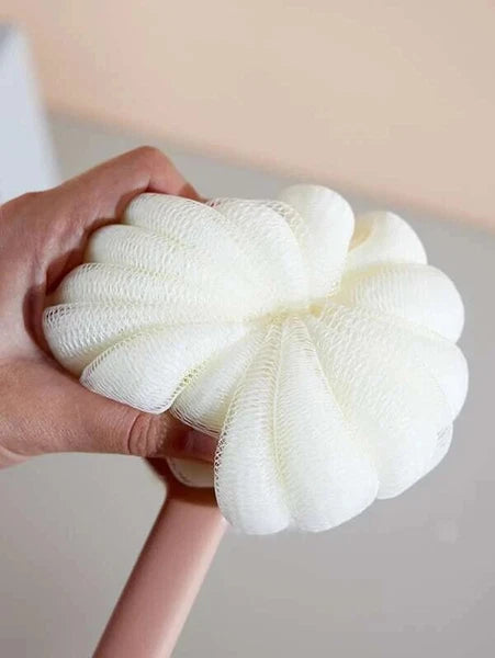 Shower Body Brush with Bristles and Loofah,Back Scrubber Bath Mesh Sponge 2 IN 1