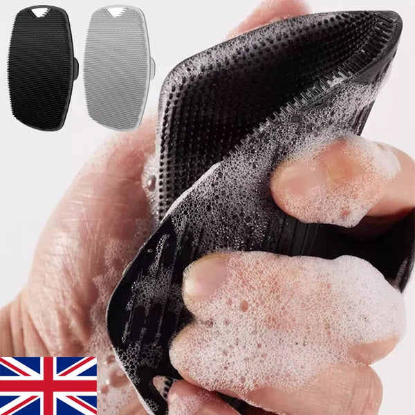 Mens Silicone Body Scrubber Shower Cleansing Brush Exfoliating Deep Clean Tool