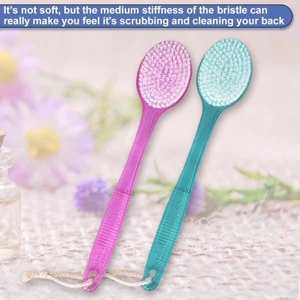 2× Long Handle Back Shower Exfoliating Bath Body Brush Skin Scrubber Massager US