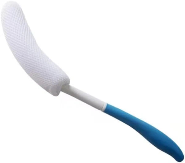 YF-ANEN Long Anti-Slip Curved Handle Bath Body Brush Bath Brush for Middle Aged,