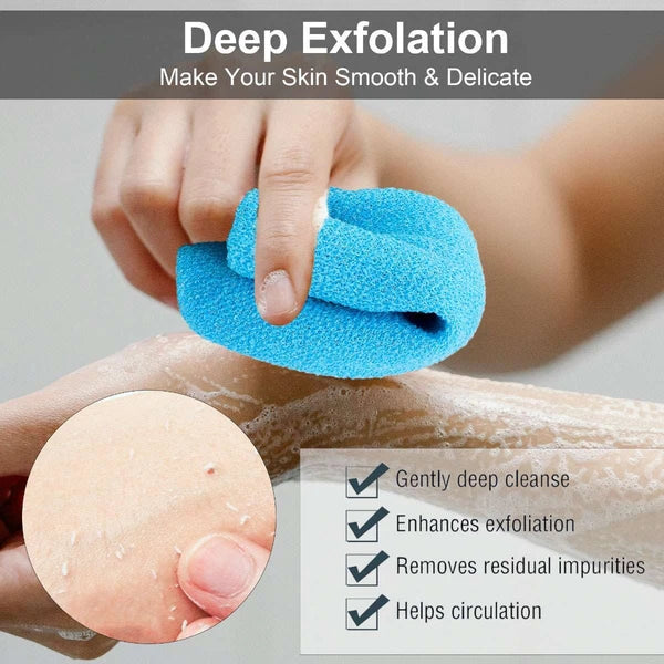 Bath Towel Shower Back Scrubber Skin Exfoliating Body Brush Washing Cloth Strip