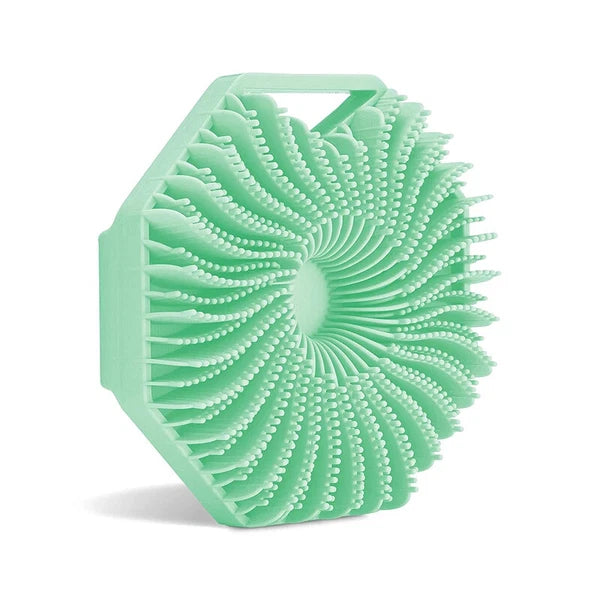 2 in 1 Body Shower Scrubber Wash Exfoliator Brush Scalp Silicone Massager