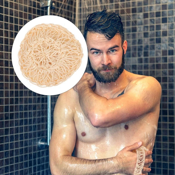 2 Pcs Sisal Bath Brush Mother Man Shower Balls Beige Tools Bathing