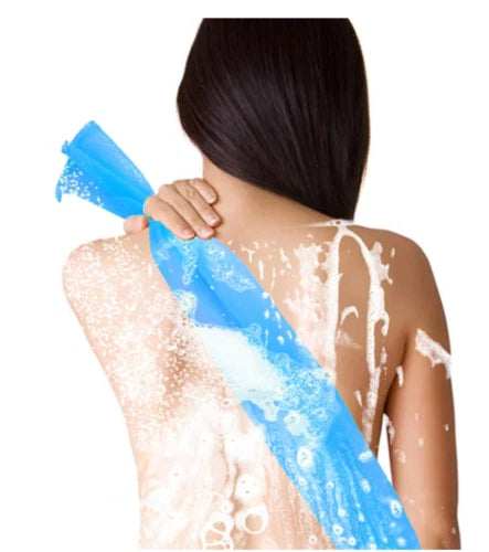2 Exfoliating Back Scrubber Bath Wash Cloth Long Mesh Sponge Body Brush