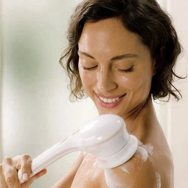Finishing Touch Flawless Cleanse Spa Spinning Body Brush and Shower Wand 3 Heads