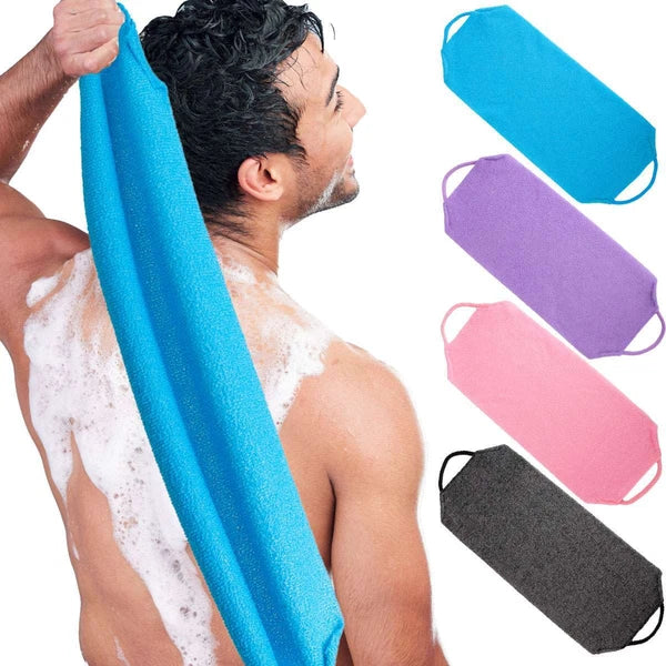 Bath Towel Shower Back Scrubber Skin Exfoliating Body Brush Washing Cloth Strip