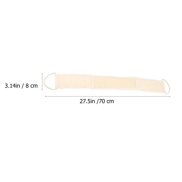 2Pcs Long Body Scrubber Back Cleaning Bath Strap Exfoliating Bath Body Brush