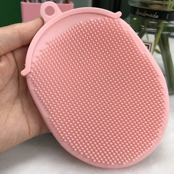 3 Pcs Bath Brush Double-sided Body Scrubbers Silicone Exfoliating